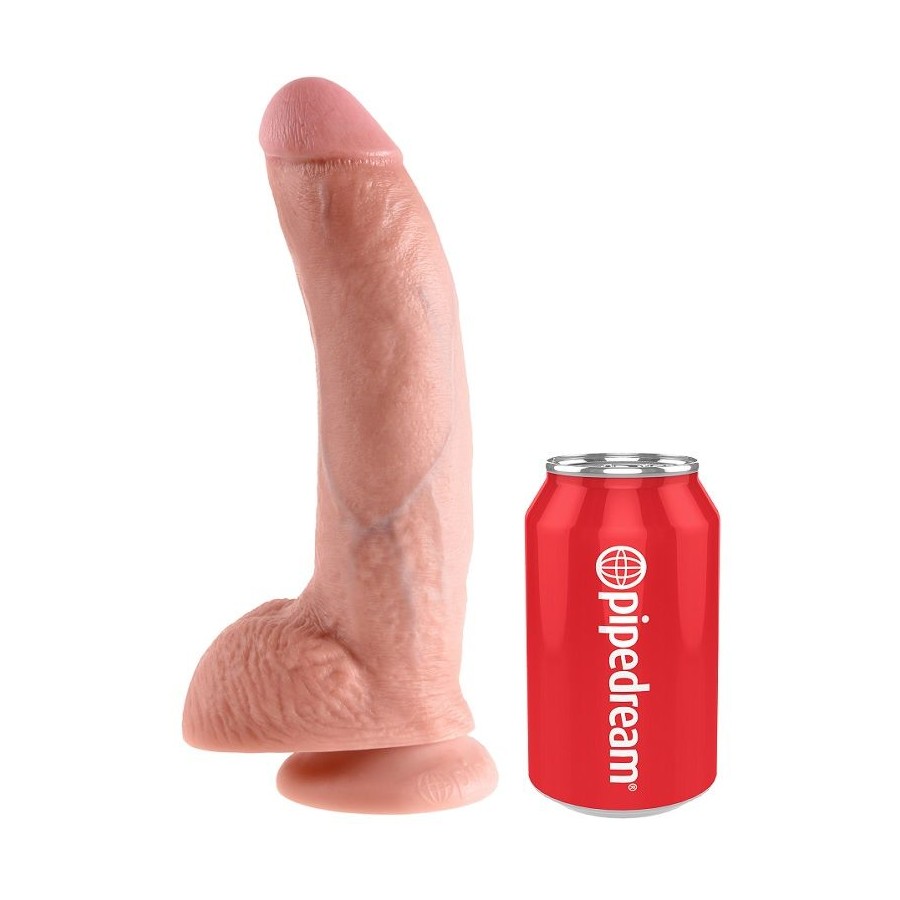 KING COCK - 9 DILDO FLESH WITH BALLS 22.9 CM